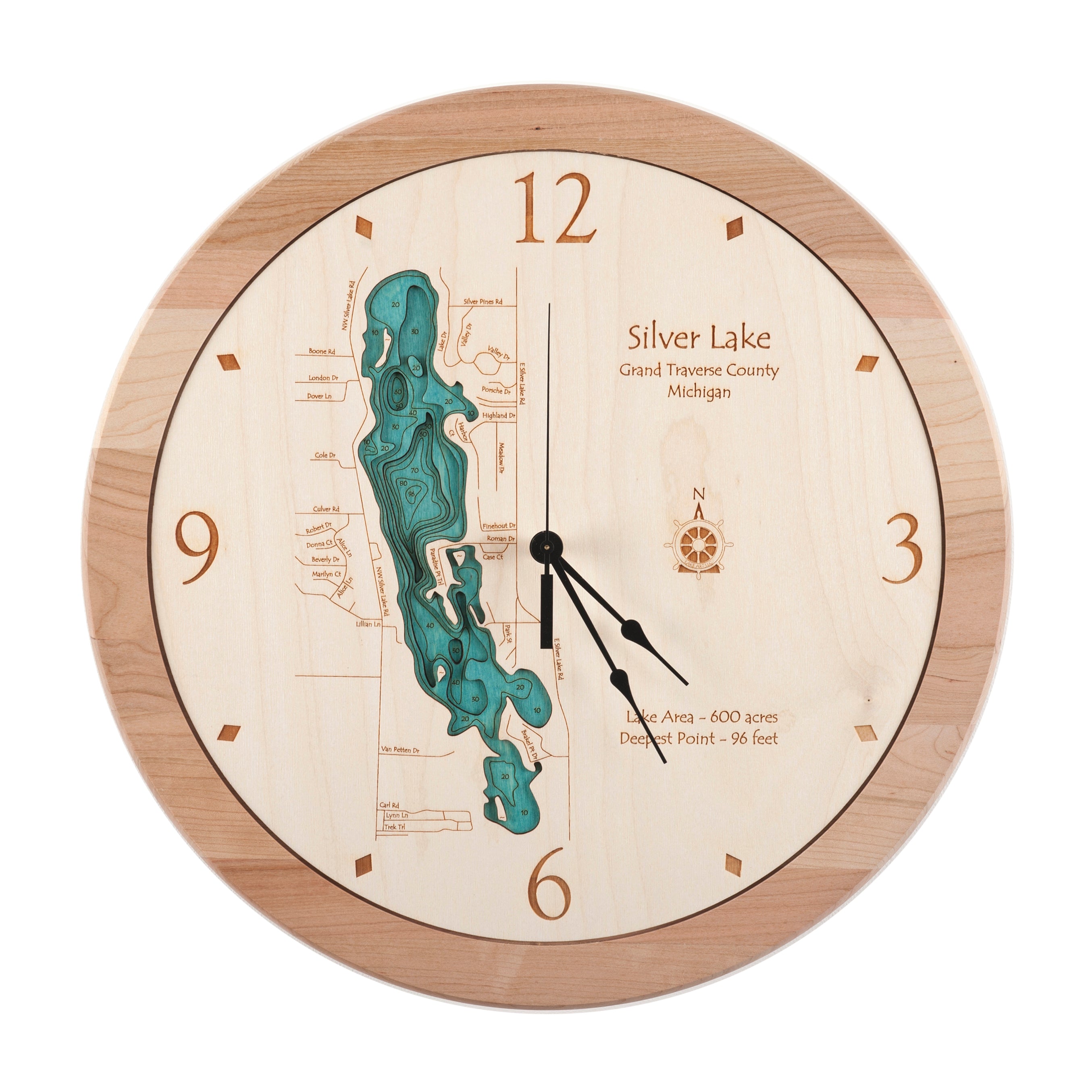 17.5" Arbutus Lake Clock