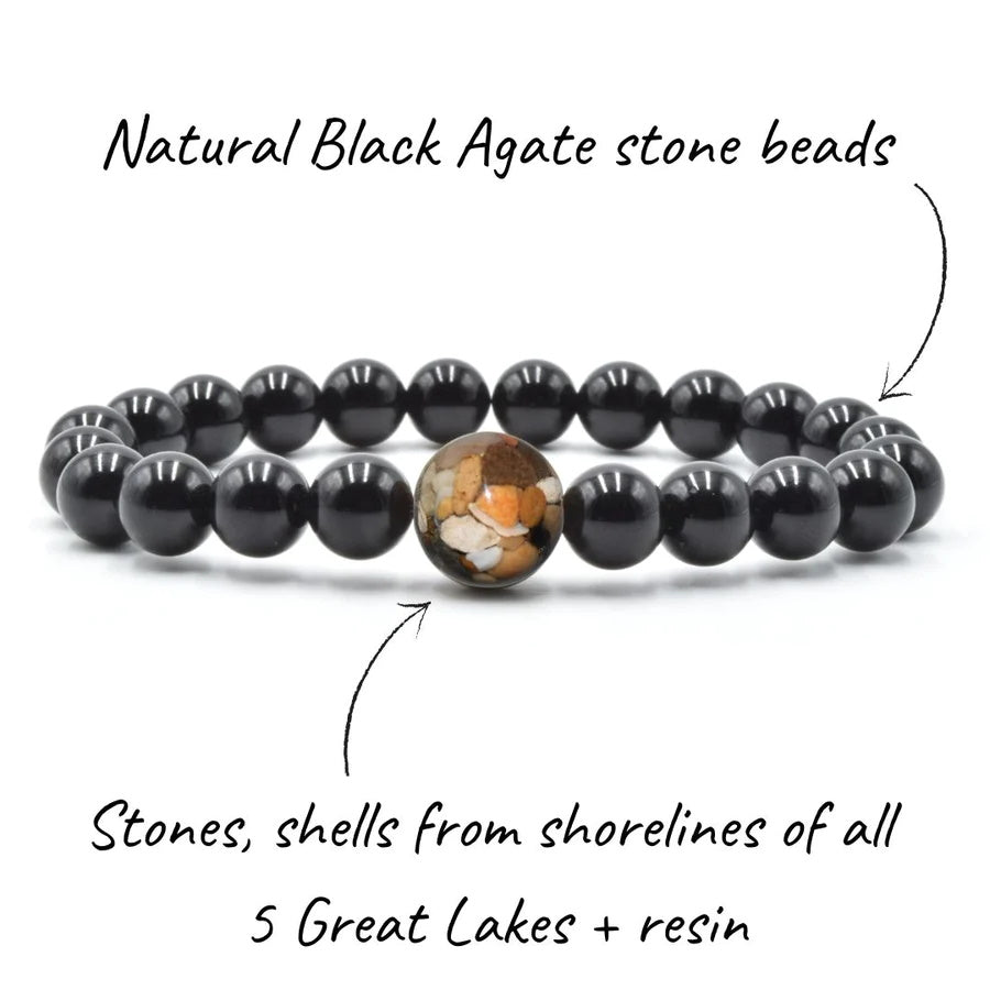 Homes Bracelet - Great Lakes-Black Agate