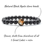 Load image into Gallery viewer, Homes Bracelet - Great Lakes-Black Agate
