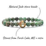 Load image into Gallery viewer, Homes Bracelet - Torch Lake-African Jade
