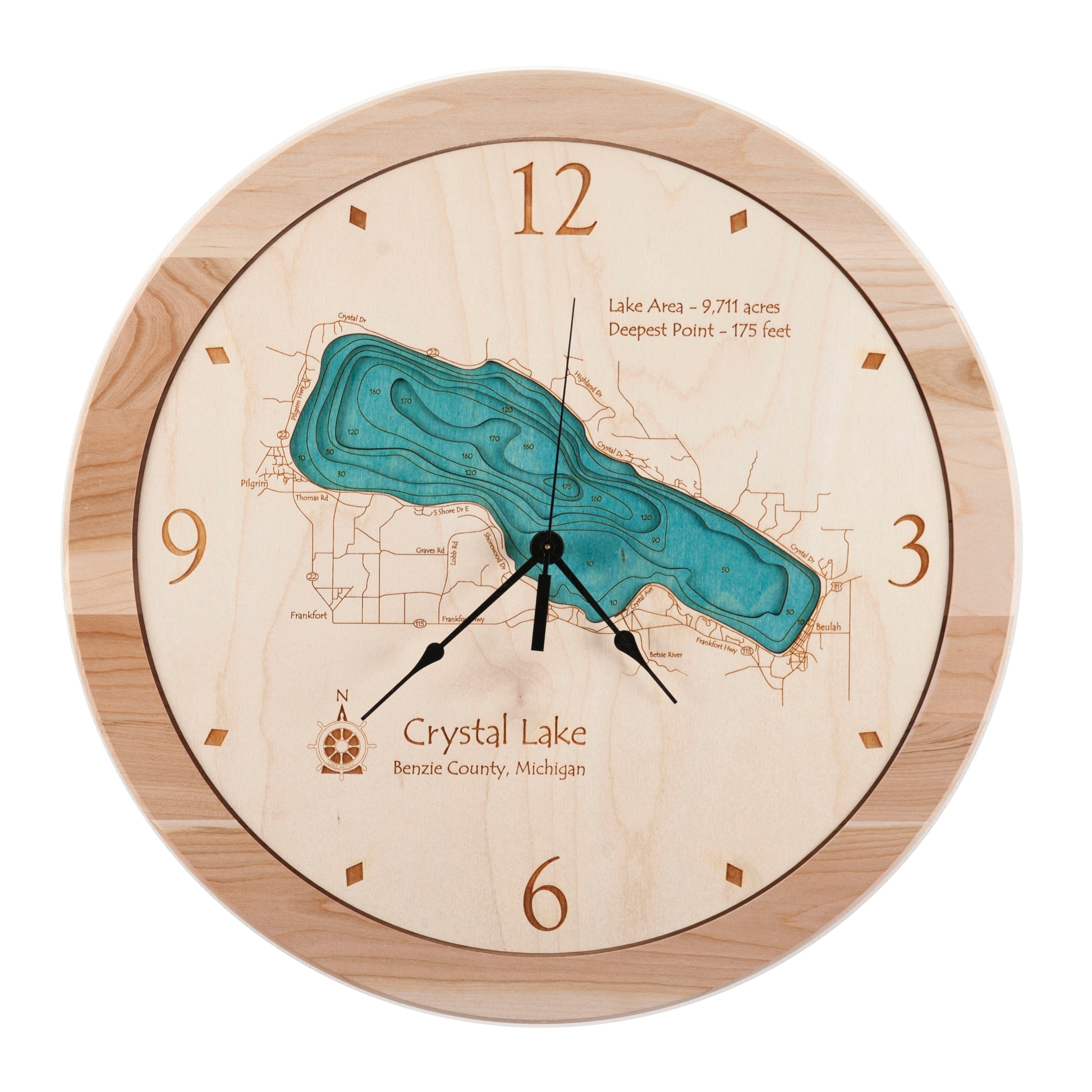 17.5" Crystal Lake Clock