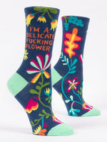 Load image into Gallery viewer, Women&#39;s Socks - I&#39;m A Delicate fucking Flower
