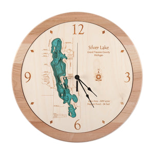 17.5" Silver Lake Clock