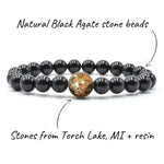 Load image into Gallery viewer, Homes Bracelet - Torch Lake-Black Agate
