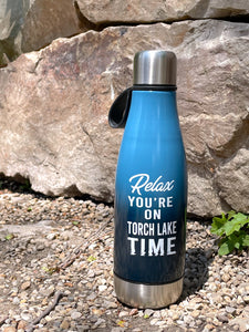 Relax, You're On Torch Lake Time Water Bottle