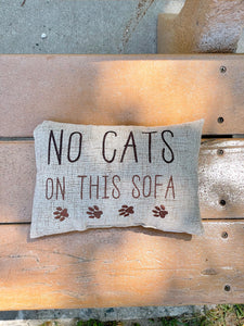 Sofa Pillow - No Cats On This Sofa